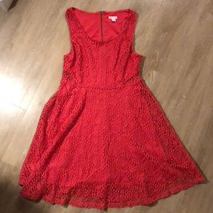 Xhilaration coral lace dress with cut outs